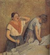 Edgar Degas Laundryman painting